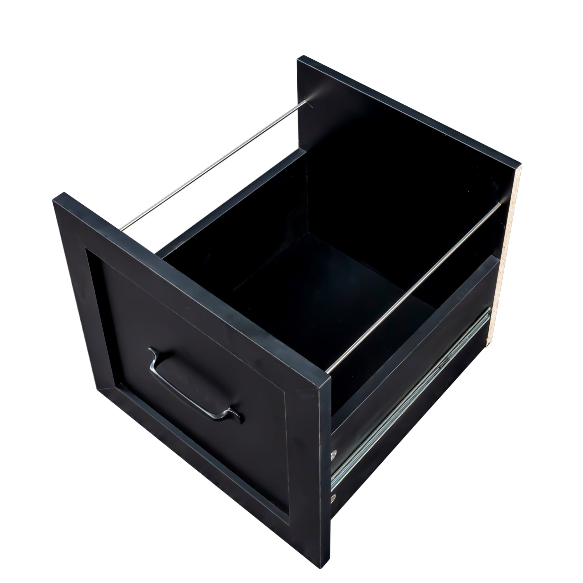 Antiqued black home office computer desk with hutch from Anthony & Home Studio Collection, featuring a spacious workspace and storage.