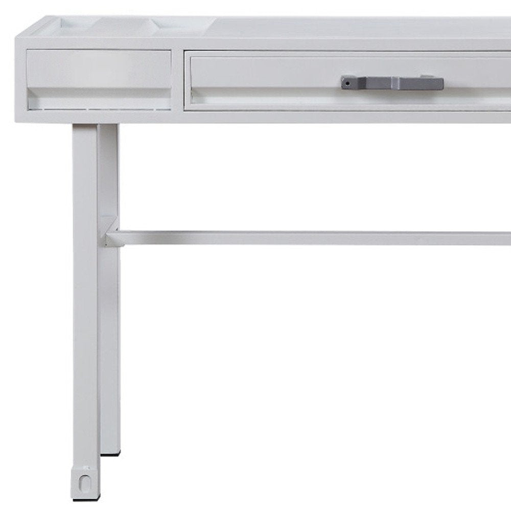 47" White Iron Vanity Table
