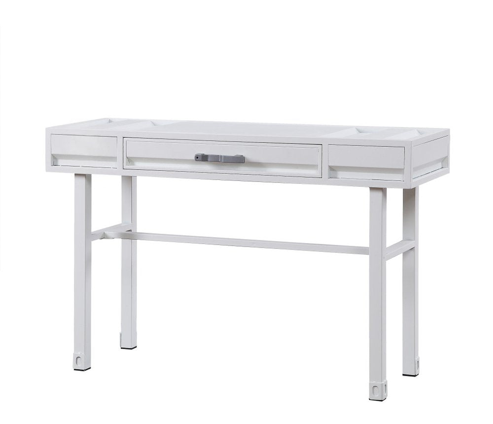 47" White Iron Vanity Table