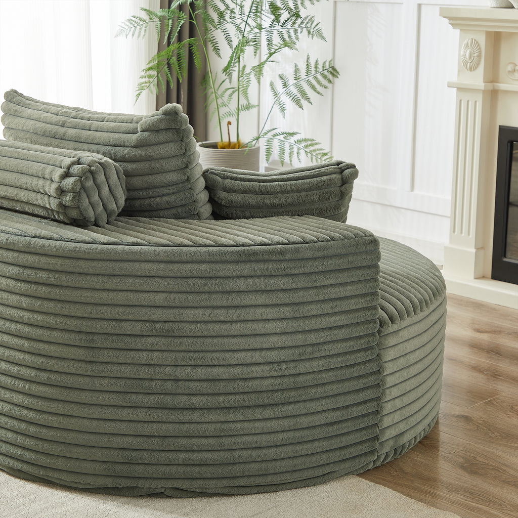 Anthony & Home corduroy sleeper sofa from Studio Collection, 55-inch length, plush fabric, no assembly needed, premium build.