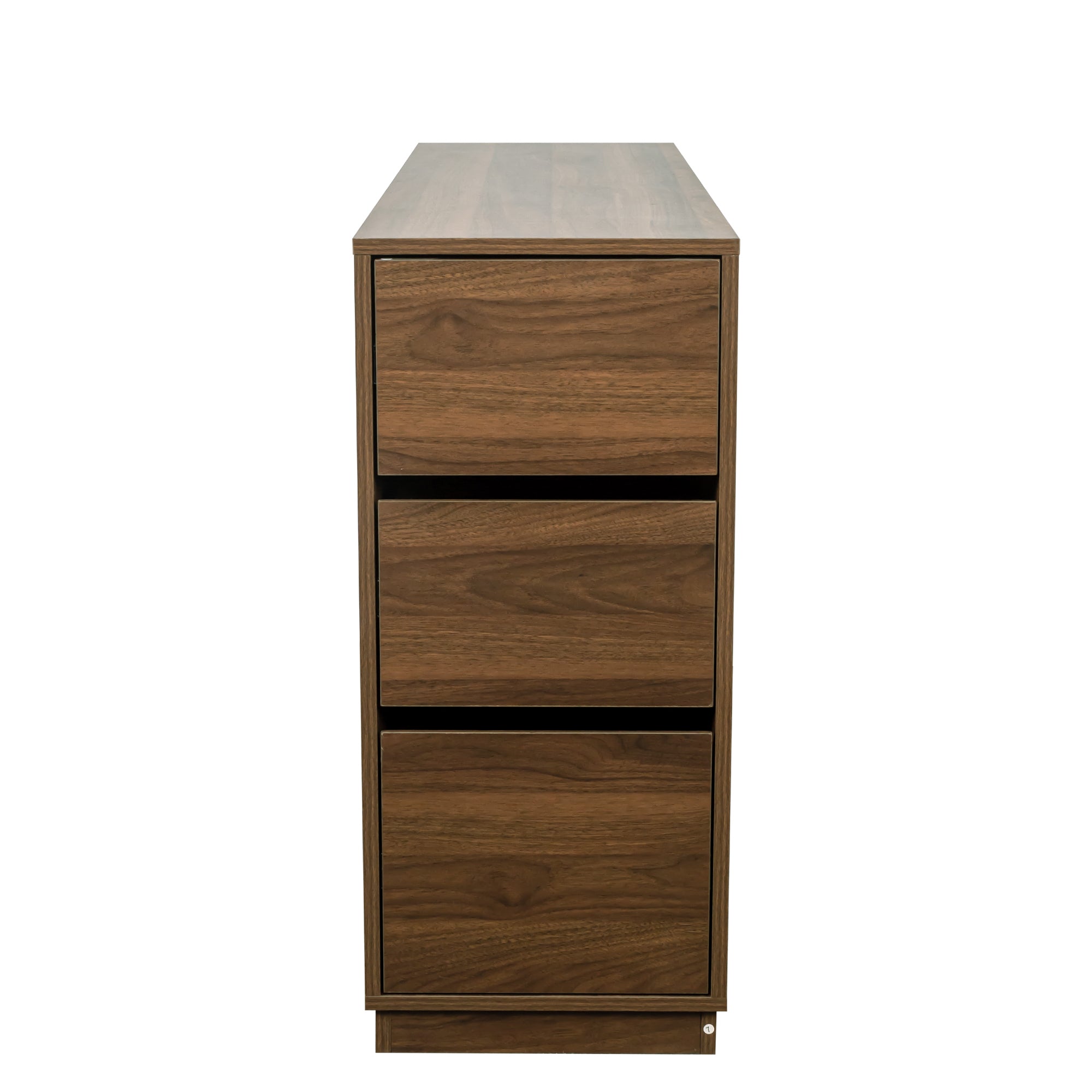 Anthony & Home Atelier glass sliding door kitchen sideboard with sleek glass panels and modern wooden frame.
