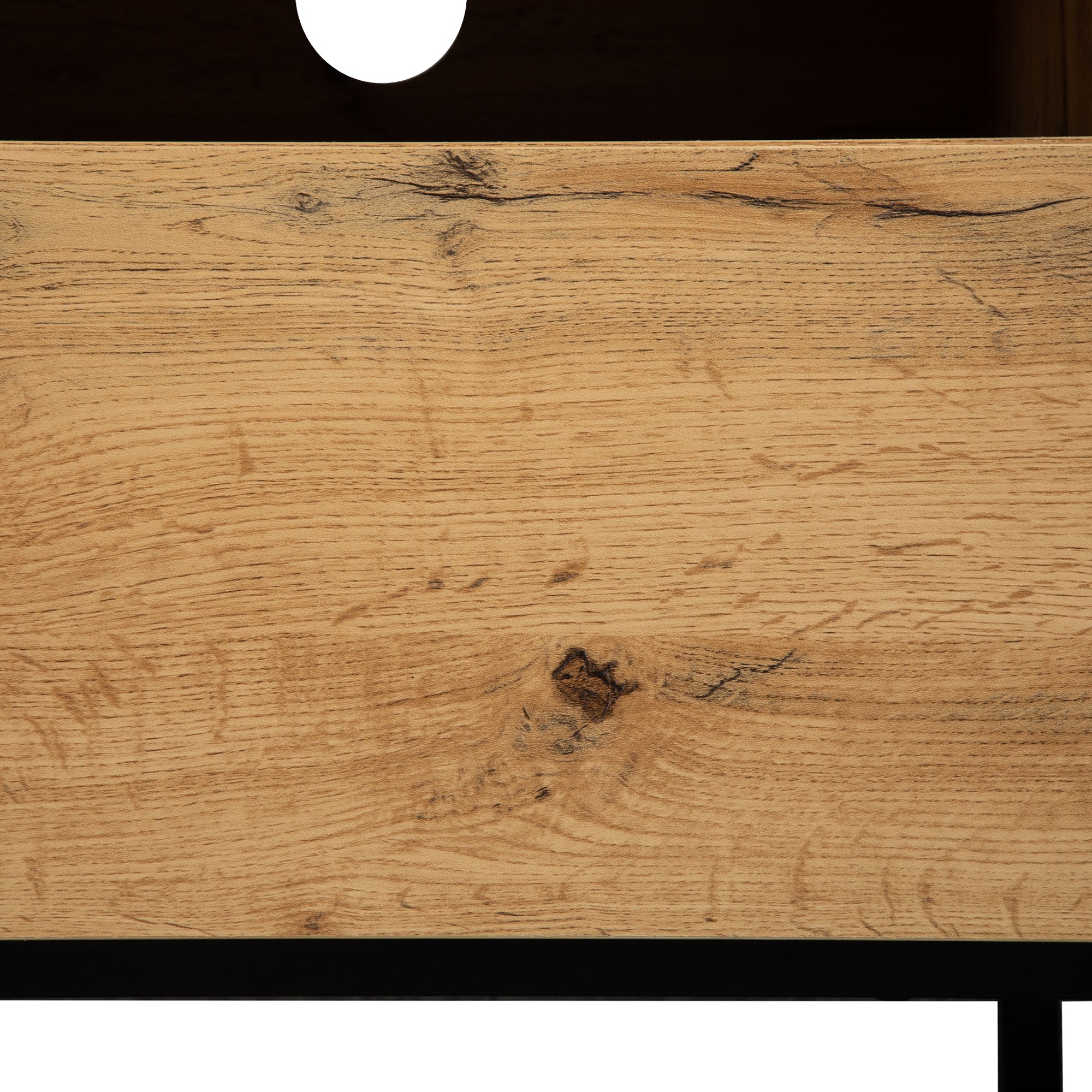 Anthony & Home Luxe Collection limited wood media console with grey accents, featuring sleek design and ample storage space.