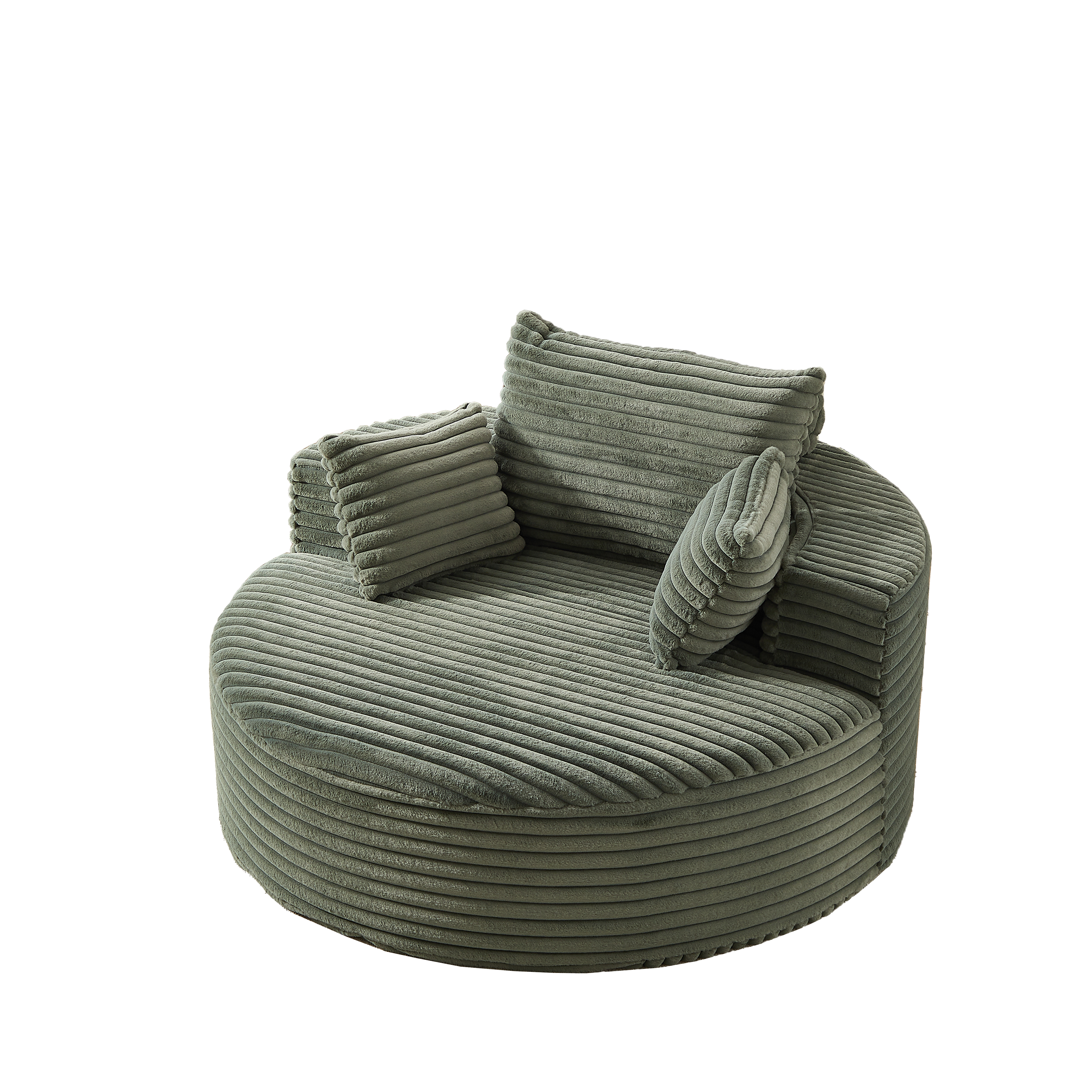 Anthony & Home corduroy sleeper sofa from the Studio Collection, 55-inch length, plush fabric, no assembly needed, premium construction.