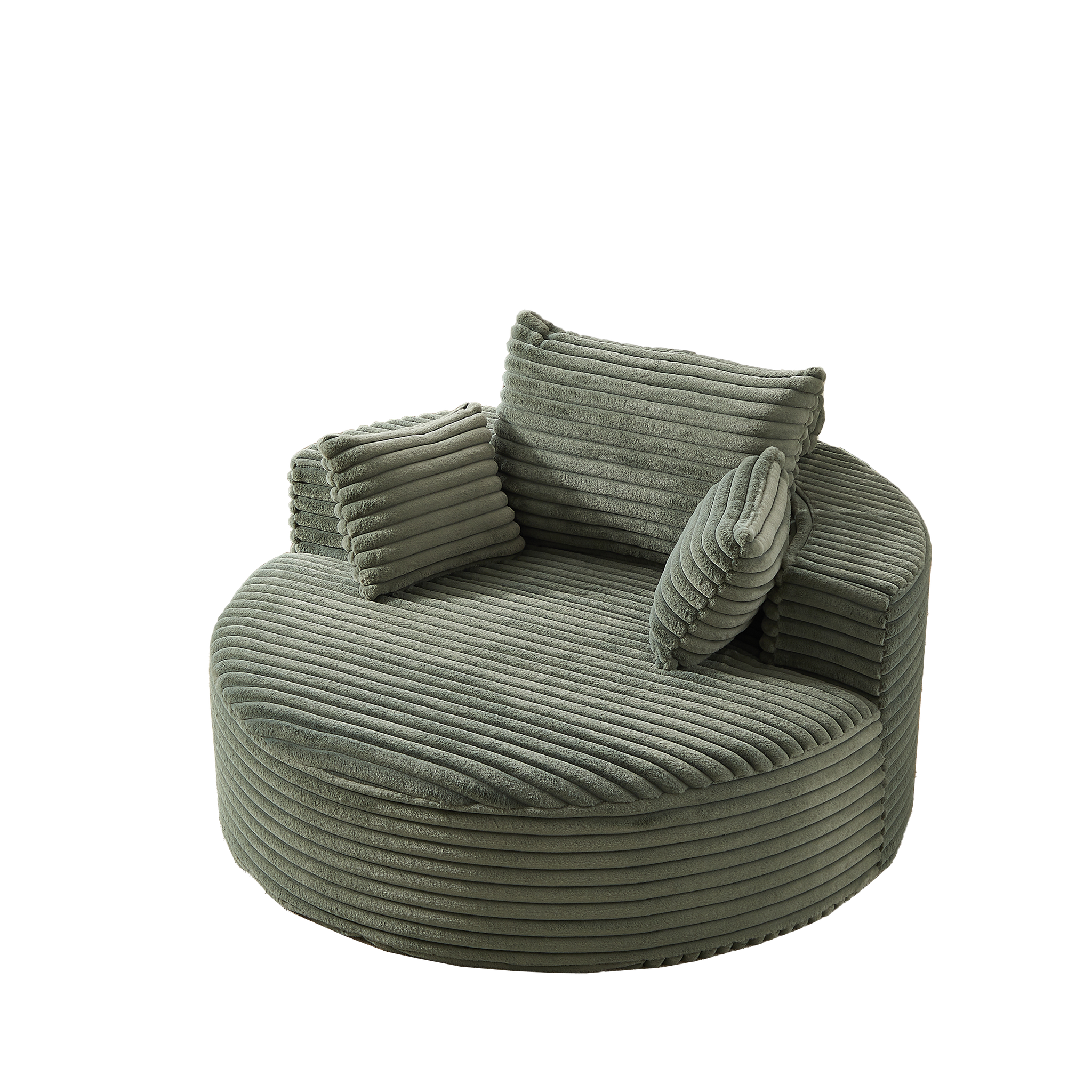Anthony & Home corduroy sleeper sofa from the Studio Collection, 55-inch length, plush fabric, no assembly needed, premium construction.