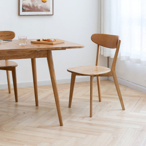 Solid Oak Dining Chairs With FAS Grade Wood For Durability