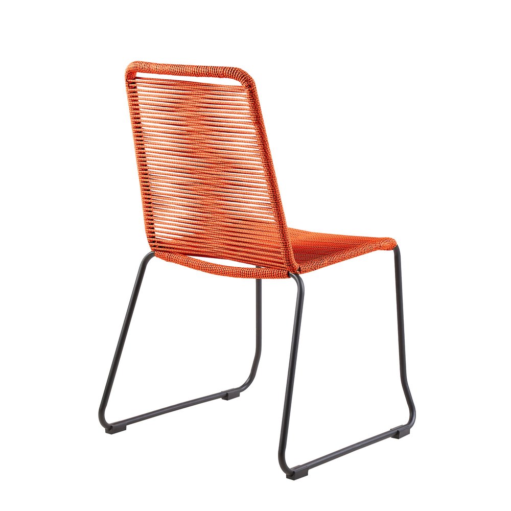 Five Piece Brown and Black Solid Wood Dining Set with Four Chairs