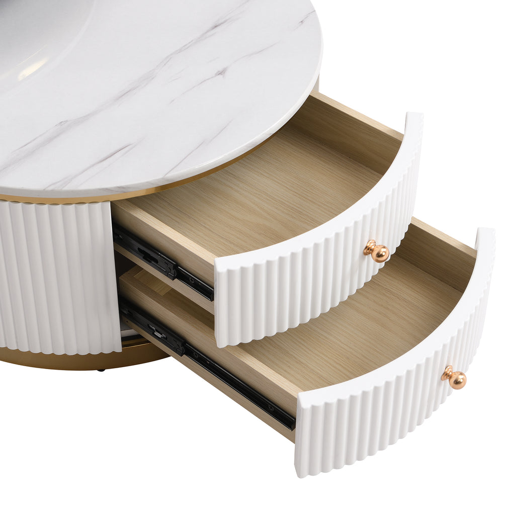 Set of two white lacquered nesting coffee tables by Anthony & Home, modern studio design with sleek, minimalist look.