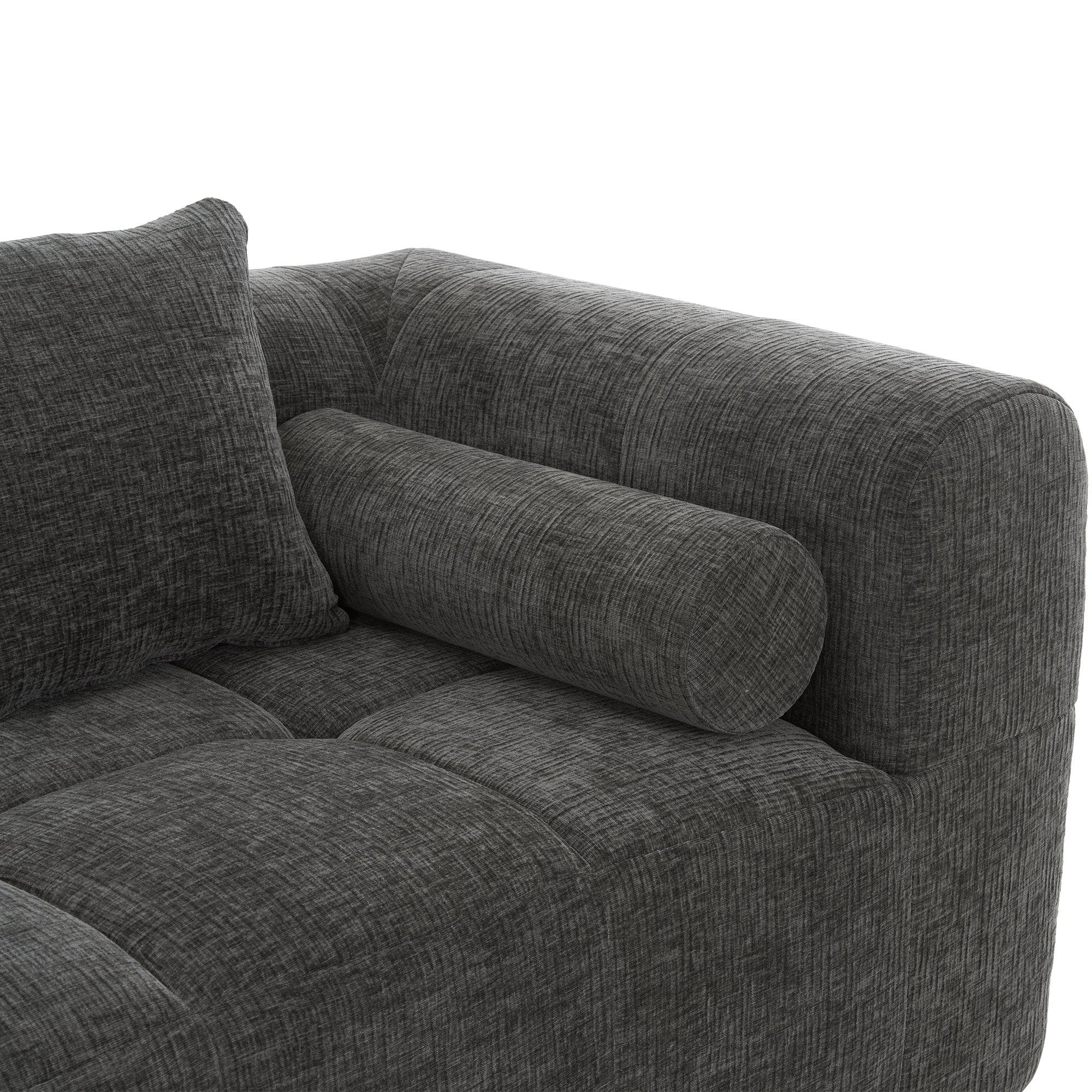American Design Collection Anthony & Home signature chenille modular sectional sofa with deep seating, shown in a cozy living room setting.