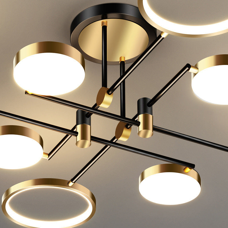 Led Lighting Chandelier Black Gold 4 6 8 Heads Living Room