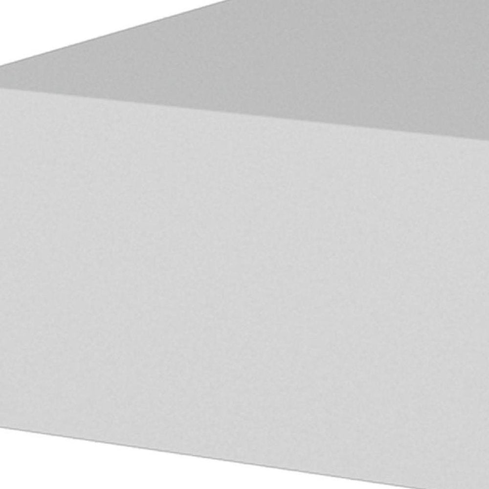 16" White Wood One Drawer Floating Nightstand