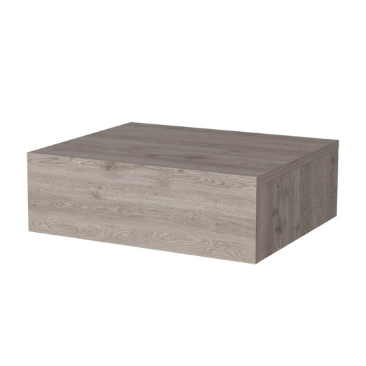 5" Gray Wood One Drawer Floating Nightstand