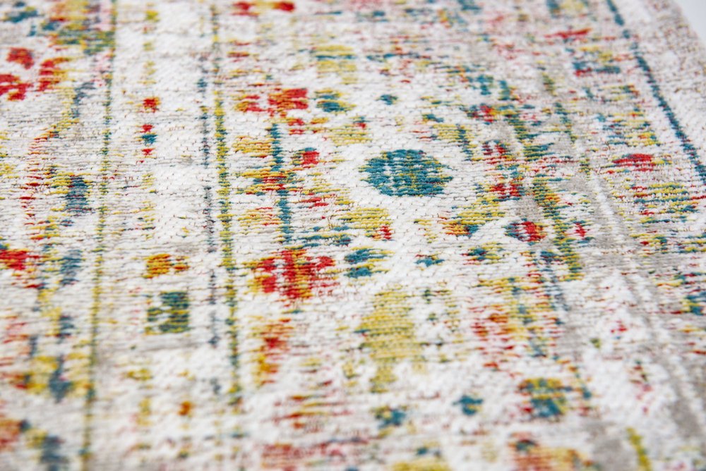 9' X 13' White Oriental Non Skid Area Rug