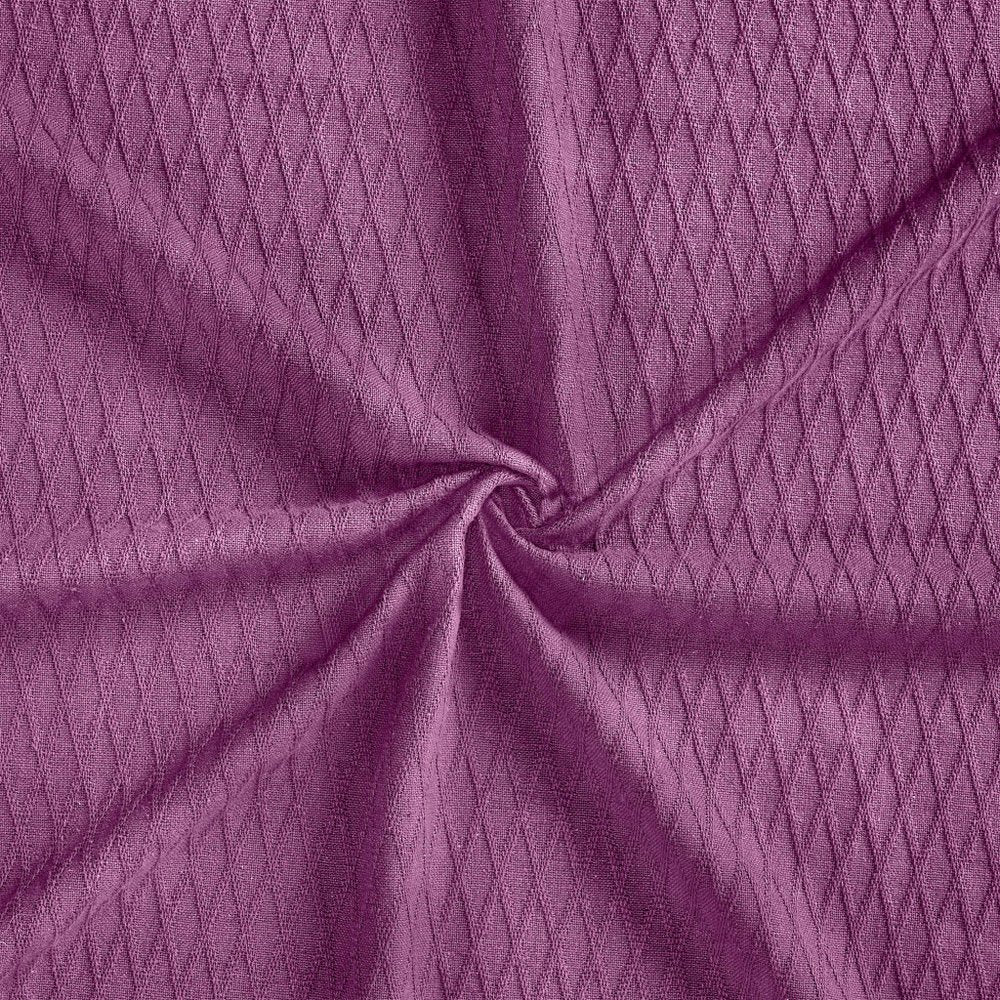 King Purple Cotton Woven Geometric Blanket