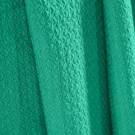 King Turquoise Cotton Waffle Weave Honeycomb Blanket