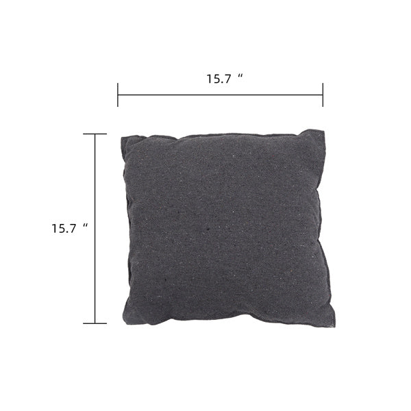 Galvanized Pipe Cut Gray Fringe Cushion Hanging Chair Polyester Cotton Belt 2pcs Cushion