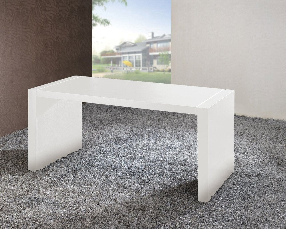 62" White Wood Computer Desk