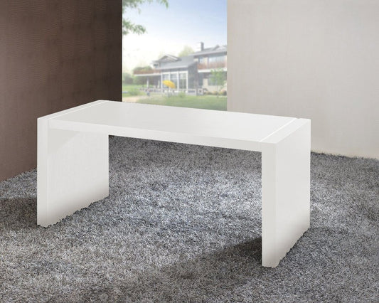 62" White Wood Computer Desk