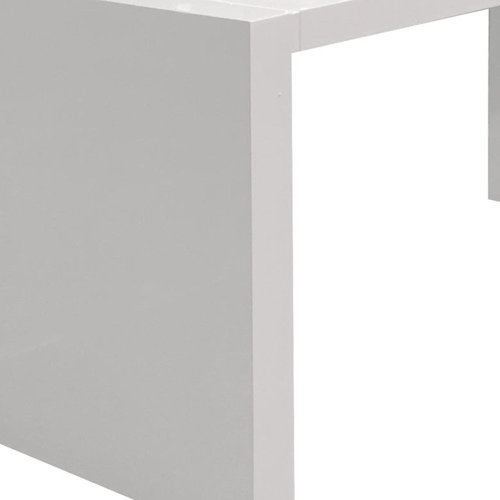 62" White Wood Computer Desk