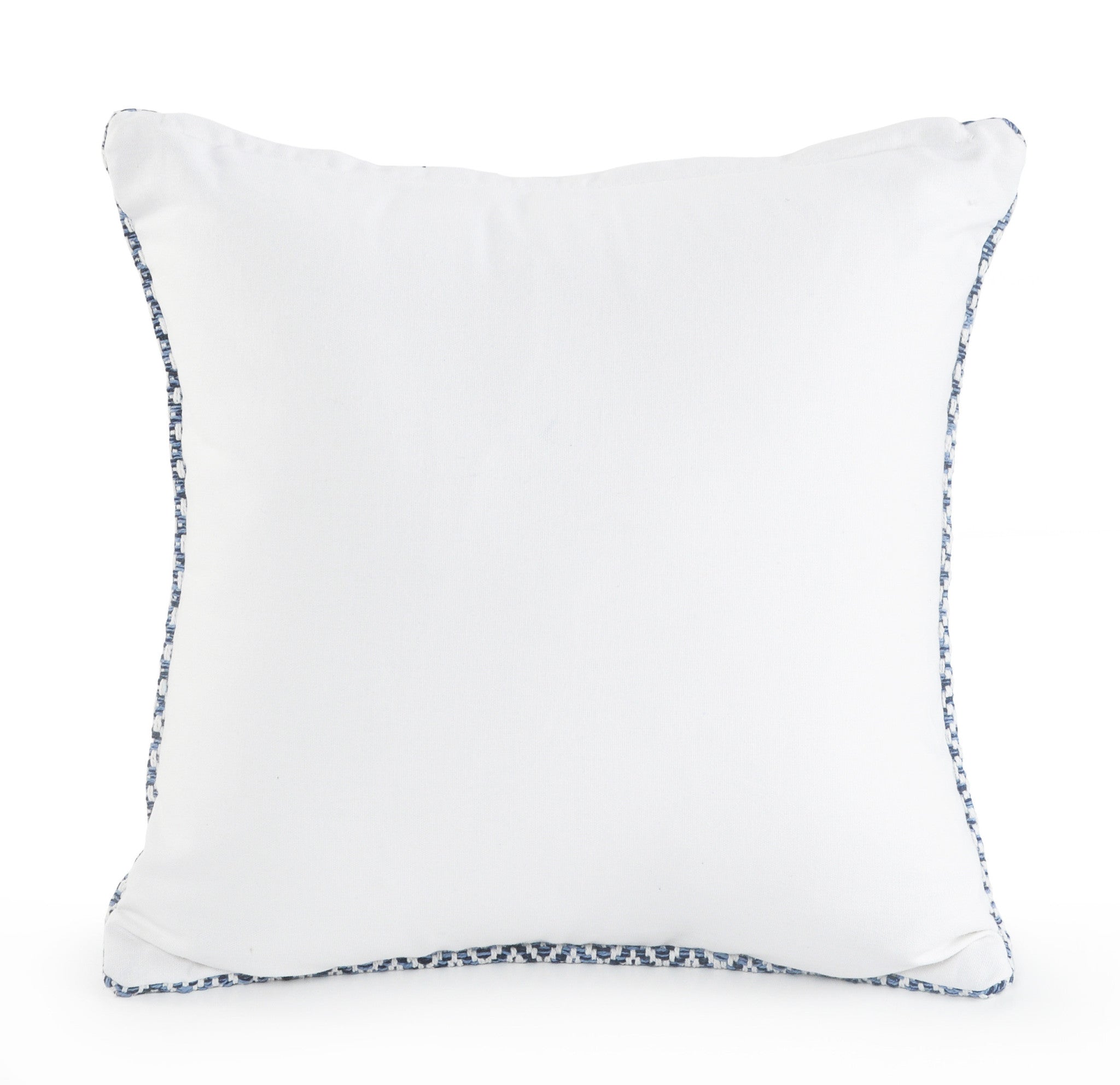 Set of Two Blue Chevron Cotton Throw Pillows-3