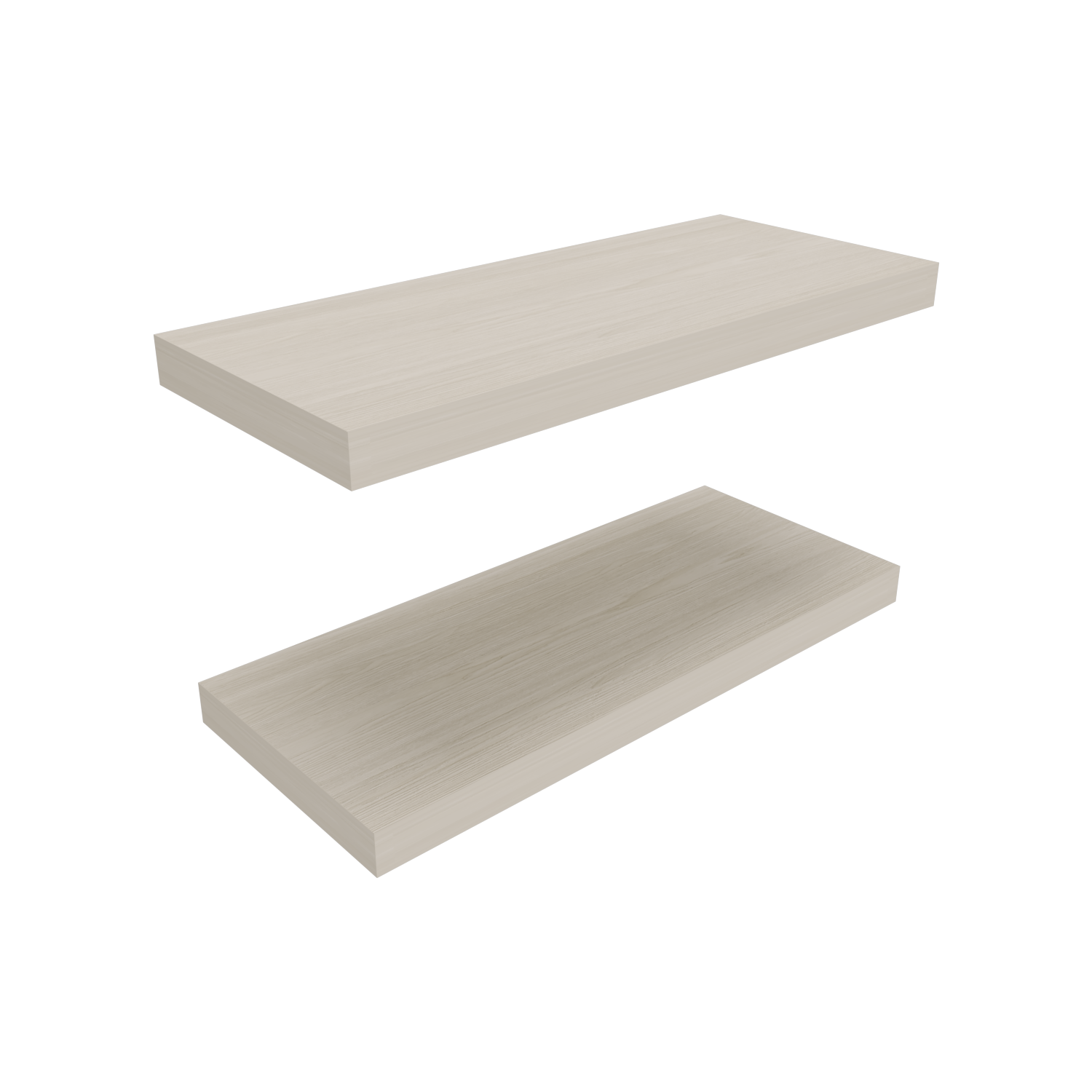 Anthony & Home floating shelves set of 2, 31.5-inch wide matte finish shelves for living room or bath decor.