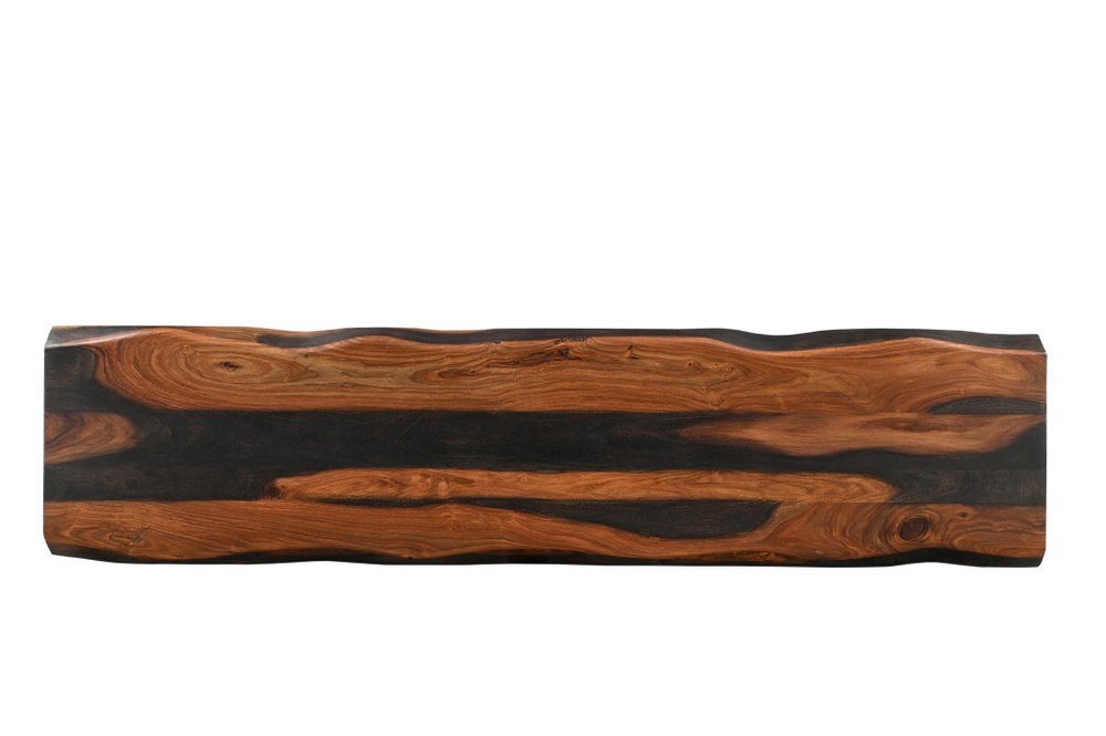 75" Brown Solid Wood Live Edge Dining Bench