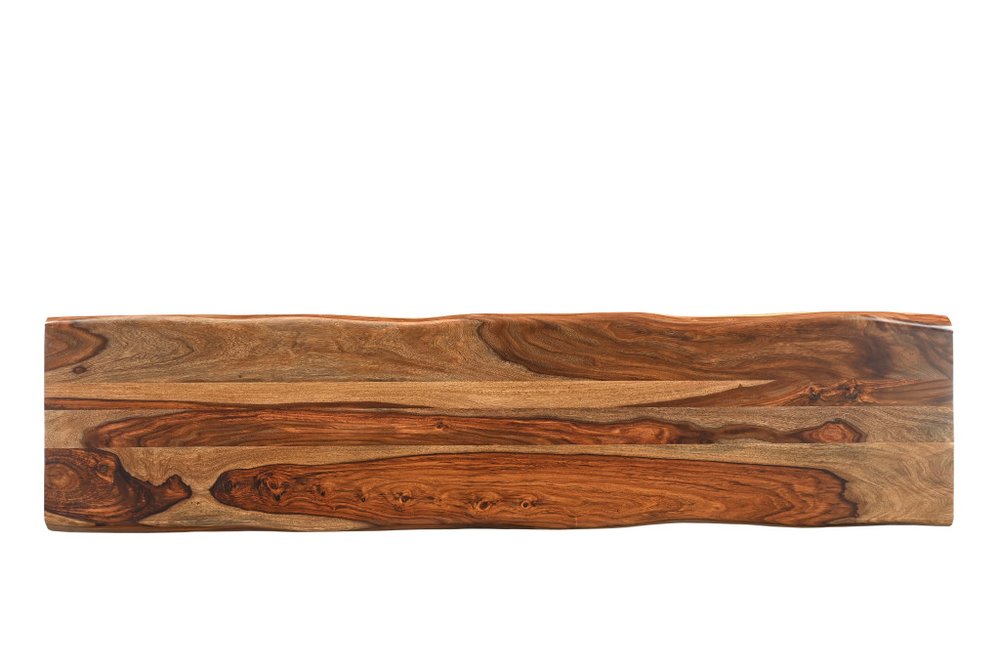 75" Brown Solid Wood Live Edge Dining Bench