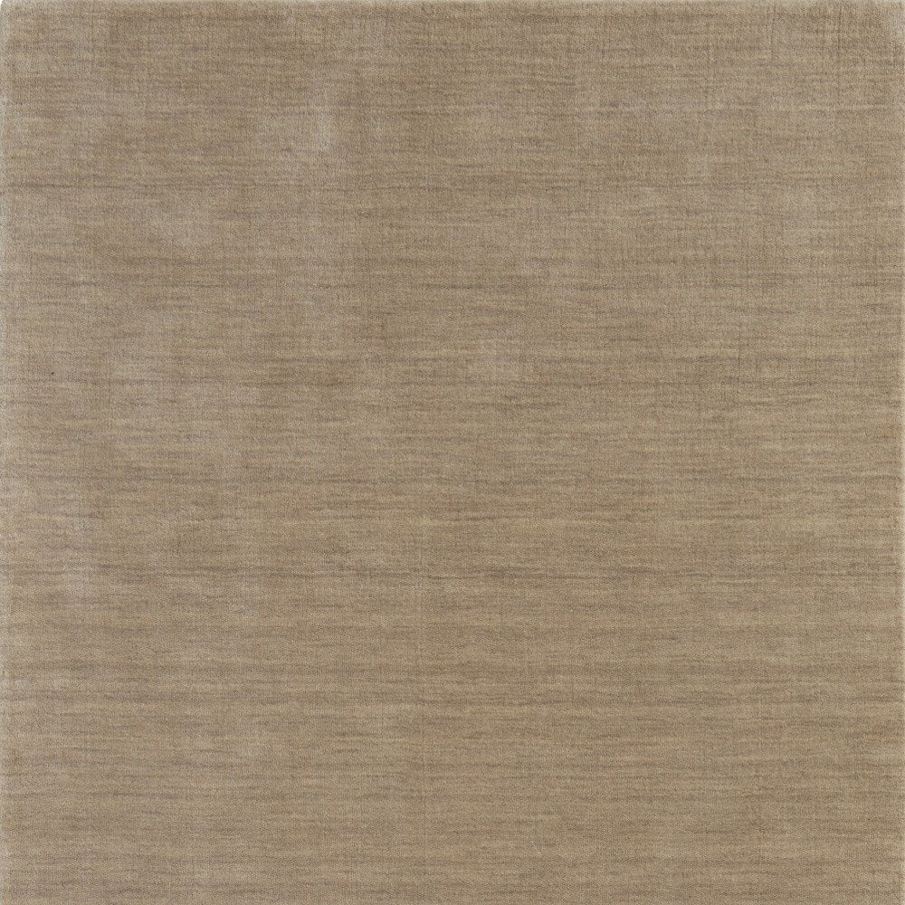 9' X 13' Tan Wool Hand Woven Area Rug