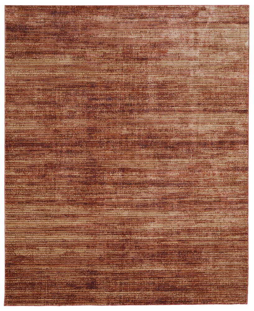 9' X 13' Tan and Brown Power Loom Area Rug