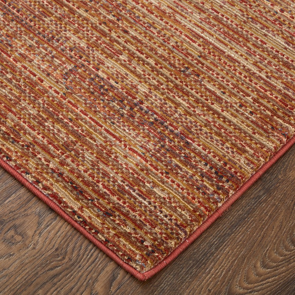 9' X 13' Tan and Brown Power Loom Area Rug