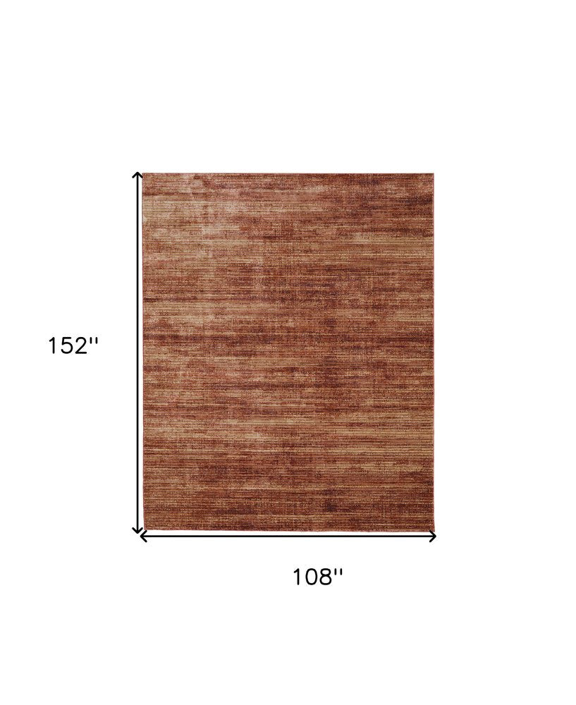 9' X 13' Tan and Brown Power Loom Area Rug