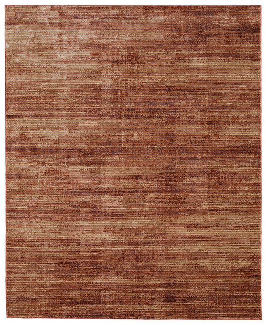 9' X 13' Tan and Brown Power Loom Area Rug