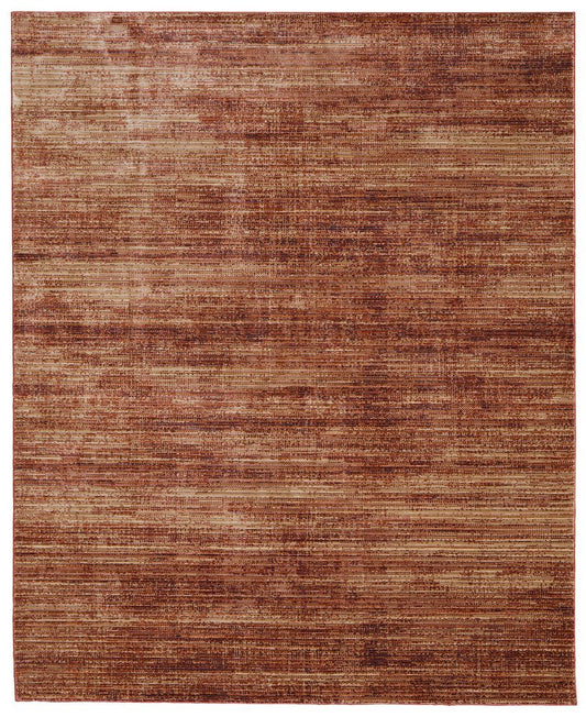 9' X 13' Tan and Brown Power Loom Area Rug - Anthony & Home