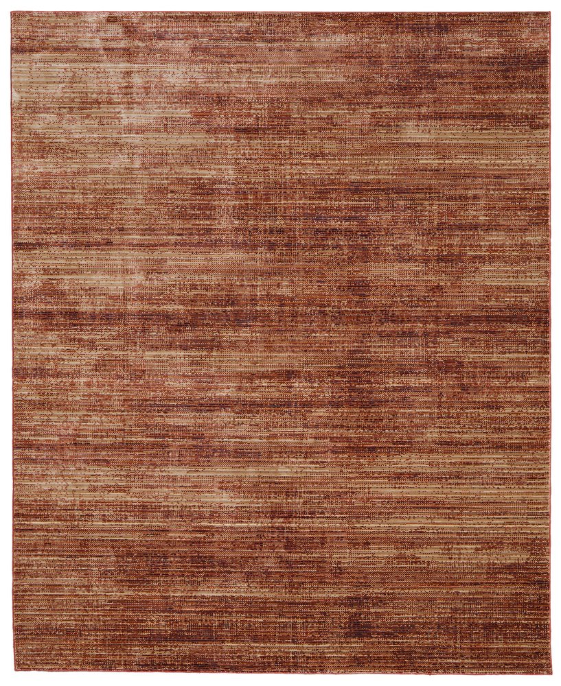 9' X 13' Tan and Brown Power Loom Area Rug