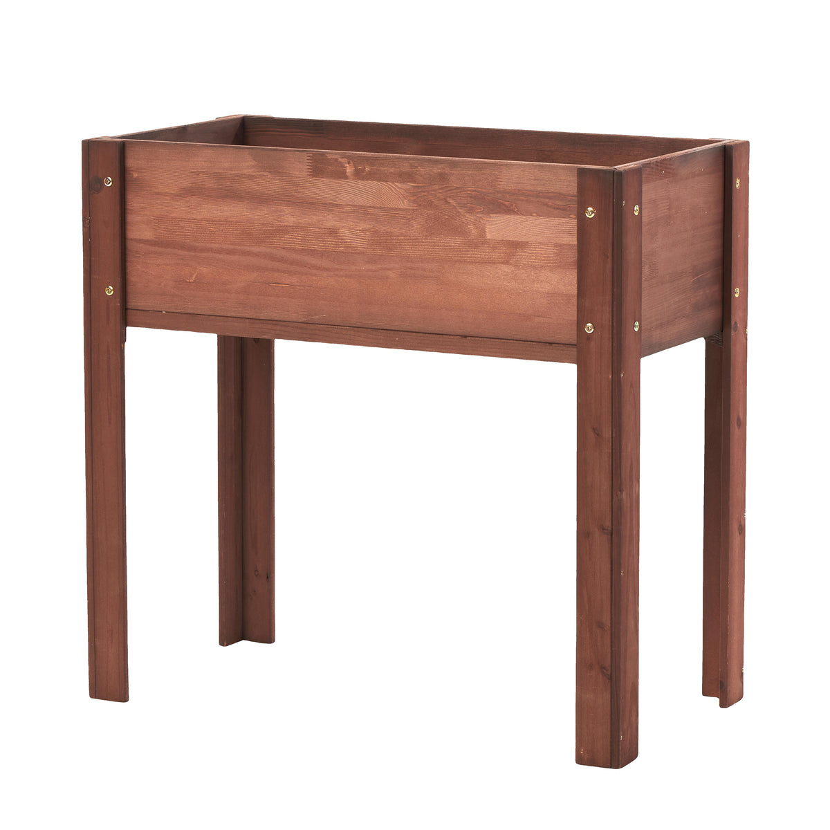 Heritage Collection solid wood raised garden bed with legs, 31x16x31 inches, in brown finish, by Anthony & Home.