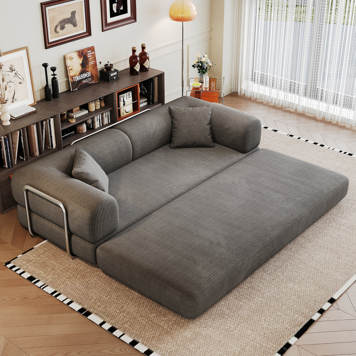 Anthony & Home Modular Sofa Bed from the Atelier Collection, featuring a contemporary design with plush cushions and a sleek fabric finish.