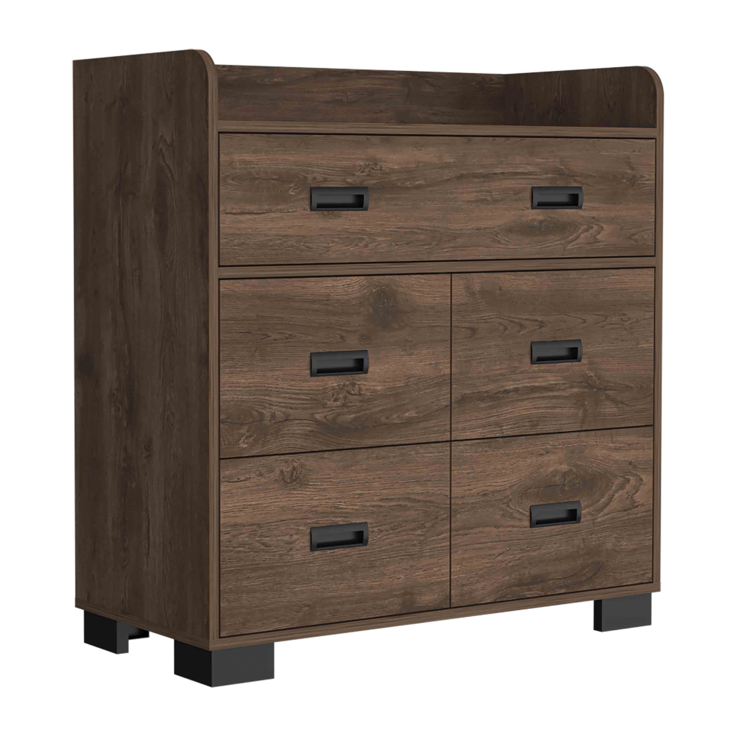 Anthony & Home Alyn Dresser with four drawers, dark brown top, modern design from the Boutique Collection.