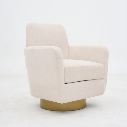 360 Degree Rotation Armchair Cotton Linen Ergonomic Chair