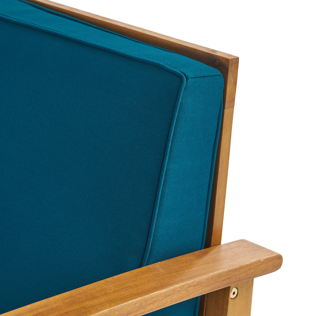 Set of two Anthony & Home Perla Club Chairs with blue velvet upholstery, featuring a stylish, modern design.