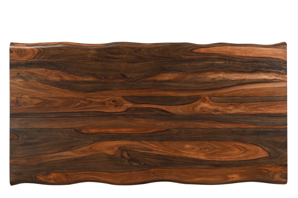 Six Piece Dark Brown Solid Wood Dining Set with Four Chairs - Anthony & Home