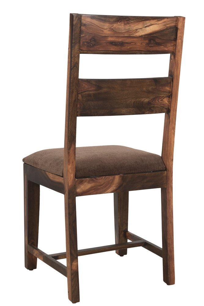 Six Piece Dark Brown Solid Wood Dining Set with Four Chairs - Anthony & Home