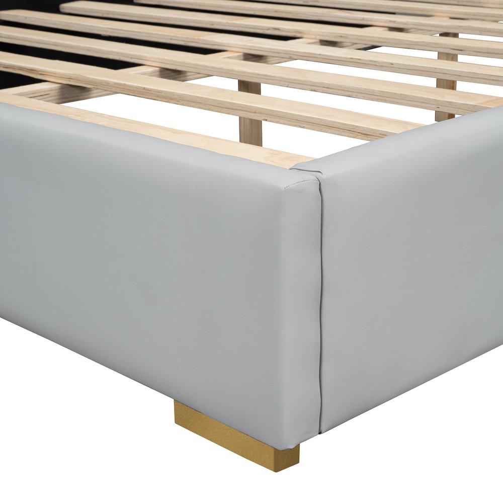White Tufted Upholstered Queen Bed Frame