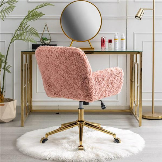 Pink Adjustable Swivel Office Chairs For Home Office