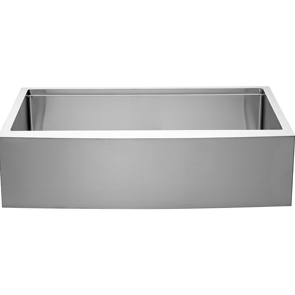 Anthony & Home Studio 304 stainless steel farmhouse kitchen sink with single bowl, featuring a durable, brushed finish.