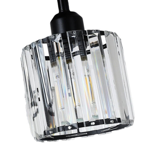 Crystal Ceiling Lights Modern Black Lamps for Hallways