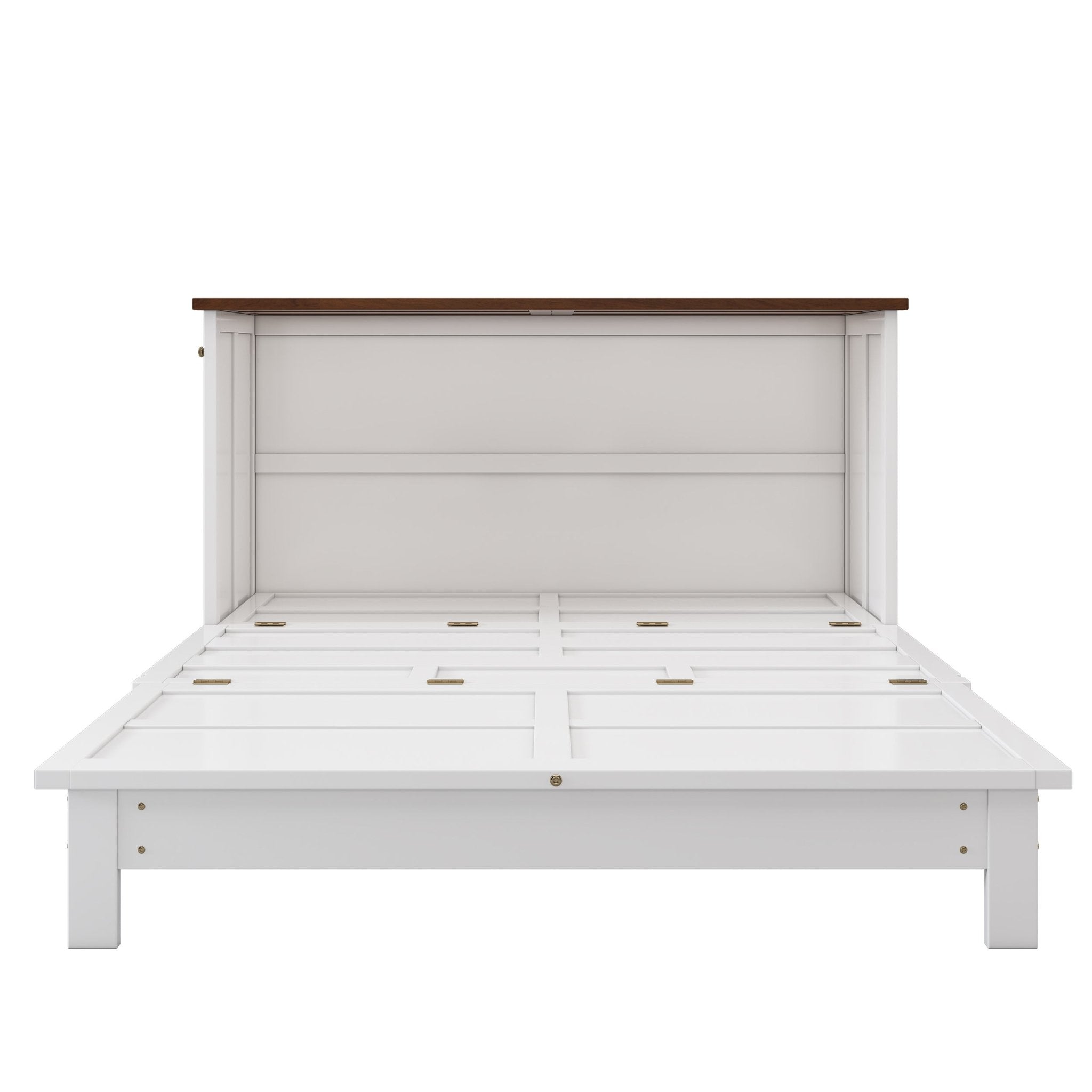 Queen Murphy bed chest by Anthony & Home with solid pine finish and integrated charging station, showcasing the functional furniture piece.