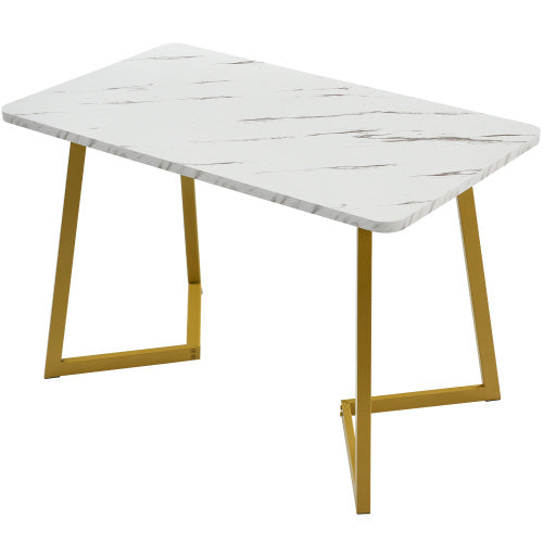 Gray MDF Dining Table Set With 4 Chairs 117x68 Cm Modern
