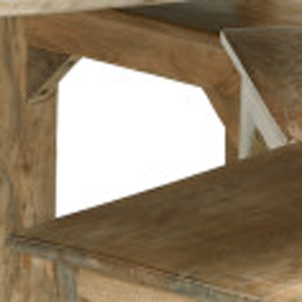 Seven Piece Natural Round Solid Wood Dining Set with Six Chairs - Anthony & Home