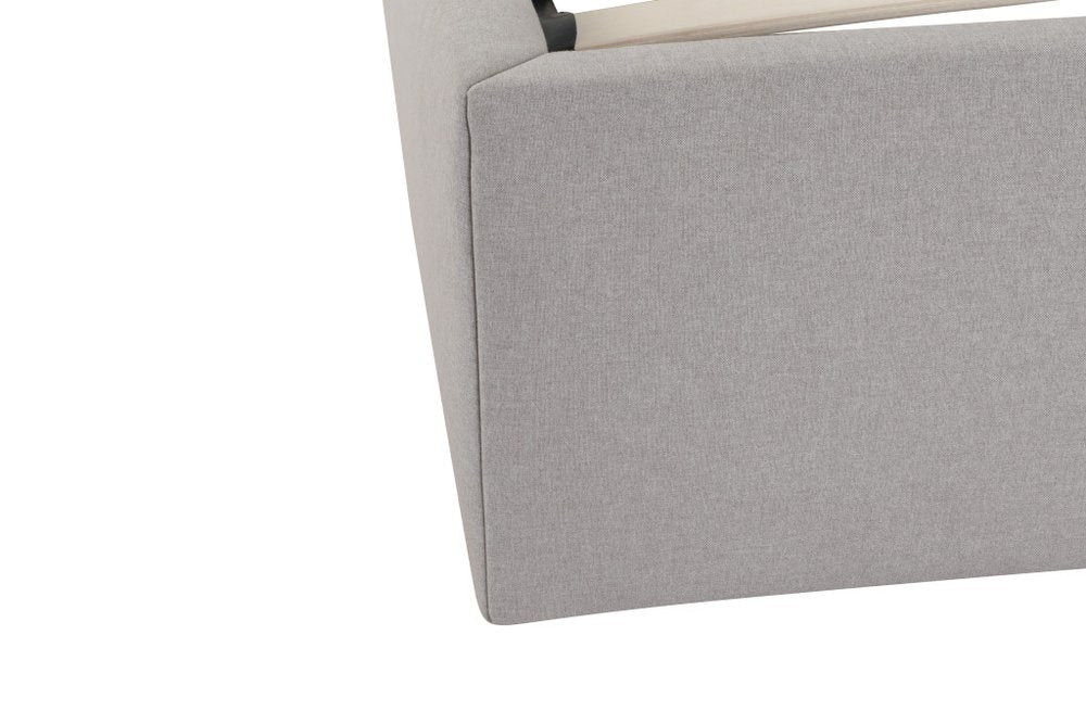 Gray Fabric Upholstered Queen Bed Frame