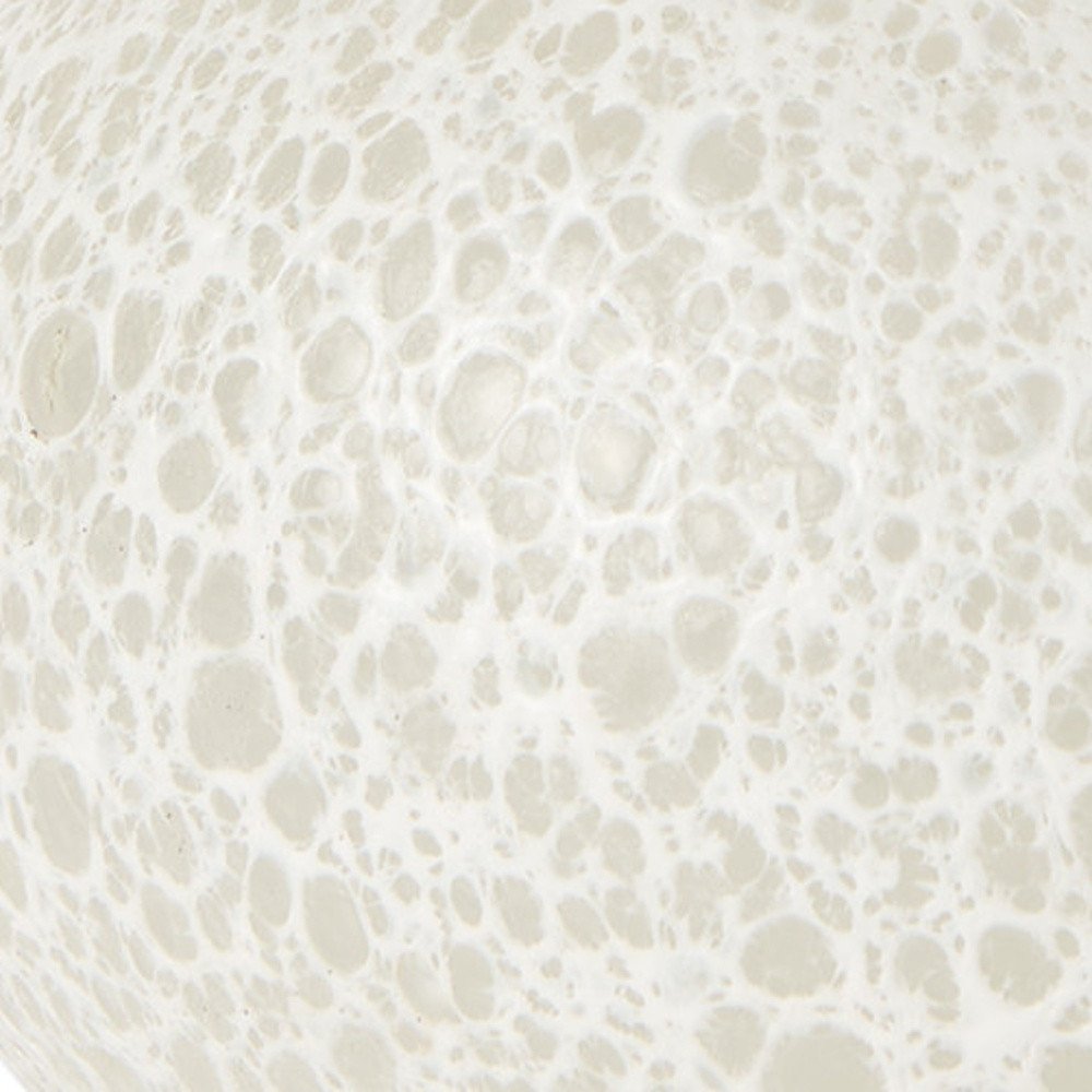 9" White Mottled Handblown Glass Table Vase