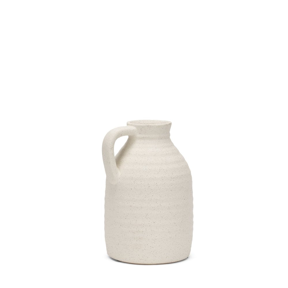 9" Off White Ceramic Jug Table Vase